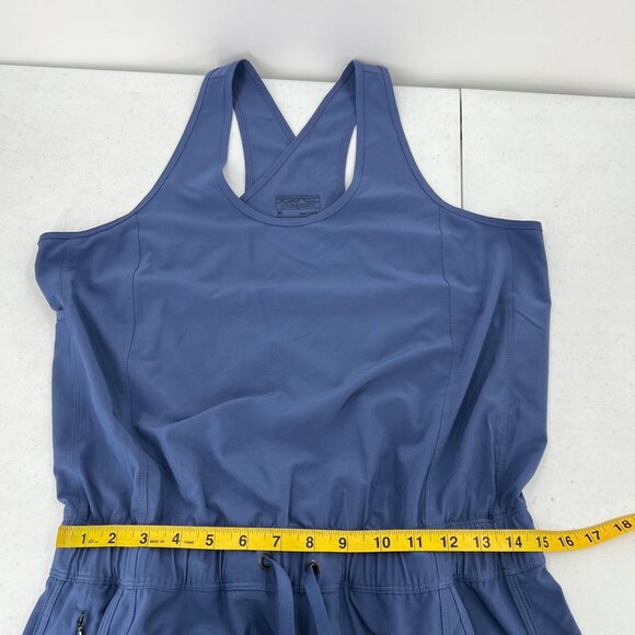 Patagonia Fleetwith Travel Dress M Blue Tank Drawstring Waist Stretch Active - Picture 8 of 13